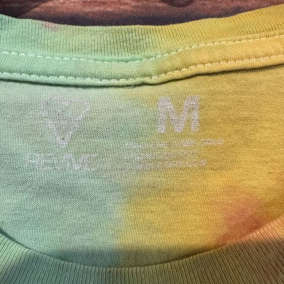Revive M Tie Dye T-Shirt Short Sleeve Pastel Colorful Heart Beat Logo Skate - Picture 5 of 7